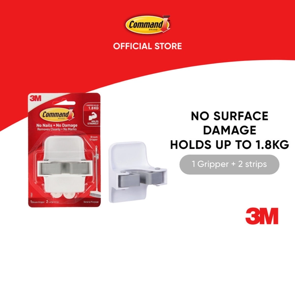 3M™ Command™ Broom Grippers, 17007, No Surface Damage, Holds up to 1.8Kg, 1 pc/pack, For oragnize broom & mop