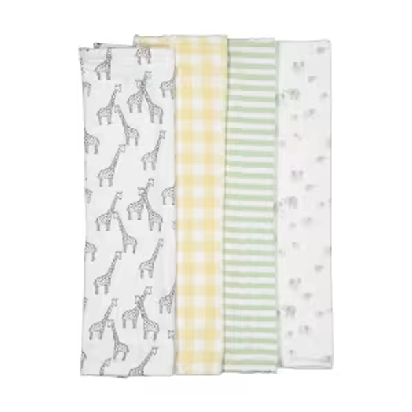 4 Pack Organic Cotton Burping Cloths