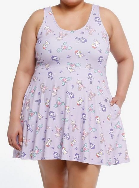 Tokidoki Characters Pastel Active Tank Dress Plus Size | Hot Topic