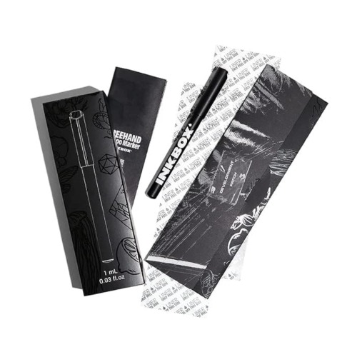 Inkbox Freehand Tattoo Marker, Make Your Mark with Long Lasting Temporary Tattoo Marker Pen, Skin Safe for All Artists, For Now Ink - Fades Naturally, 1-Pack with Development Patches