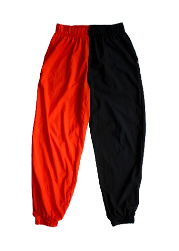 Split Tapered Joggers | 2XL / Black/White