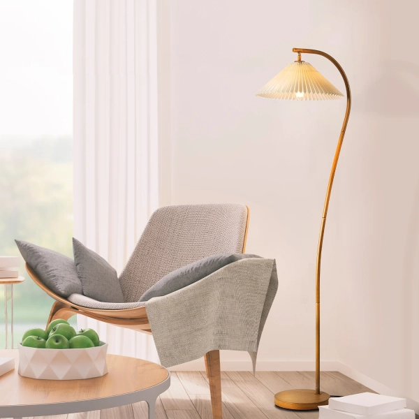Novogratz Evangeline Wood Floor Lamp & Reviews | Wayfair
