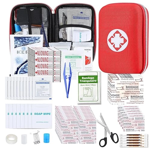 276PCS First Aid Kit Home Car Camping Hiking Emergency Supplies Small Compact Lovely Bag for School Outdoor, Basic Outdoor Essentials Survival Kit for Travel AMORNING - 276Pcs