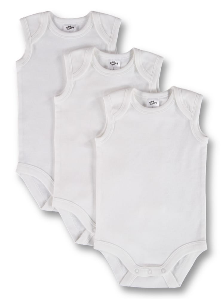 Baby 3 Pack Sleeveless Bodysuit