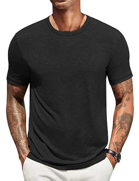 COOFANDY Men's T Shirts Short Sleeve Soft Crew Neck Tee Shirts Casual Summer Basic Tops