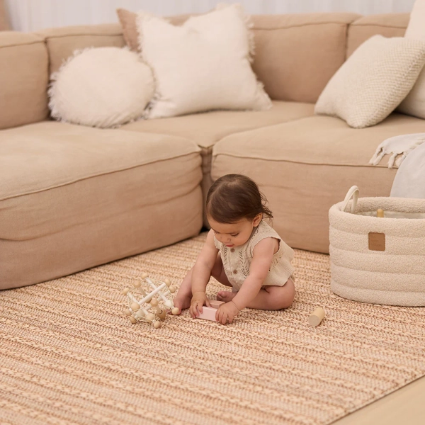 Large Foam Play Mat - Jute/Echo
