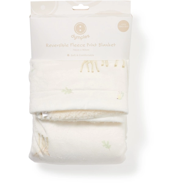 Dymples Reversible Fleece Blanket - Natural | BIG W