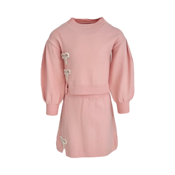 Pearl Bow Knit Set | 4