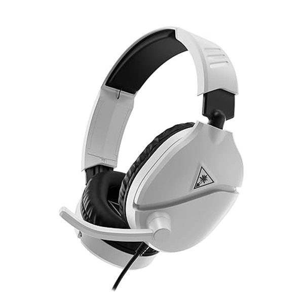 Turtle Beach Recon 70 Multiplatform Gaming Headset for PS5, PS4, Xbox Series X|S, Xbox One, Nintendo Switch, PC & Mobile w/3.5mm Wired Connection - Flip-to-Mute Mic, 40mm Speakers, Lightweight-White - White