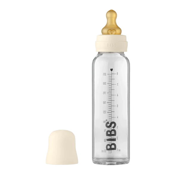 Baby Glass Bottle Complete Set 225ml - Ivory | 225ml