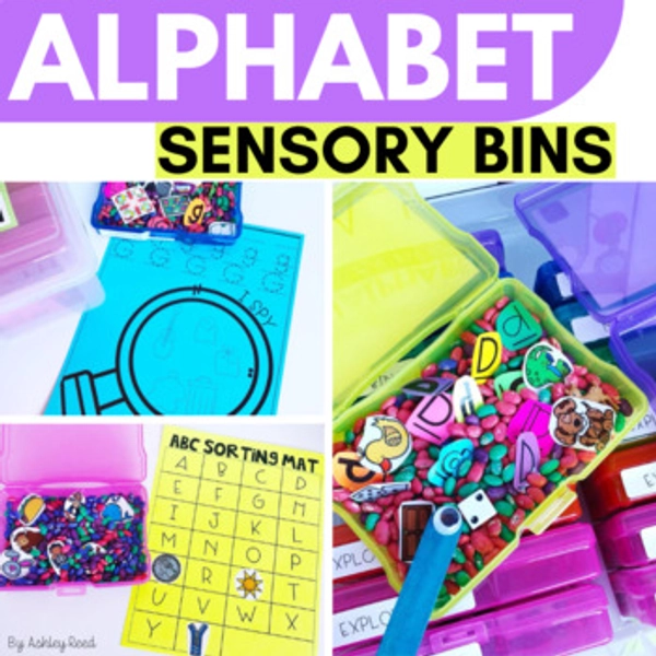 Alphabet Sensory Bins | Fine Motor Alphabet Activity for Letter Practice