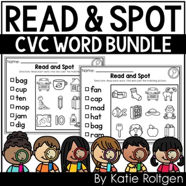 CVC Worksheets Read and Spot Bundle