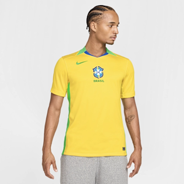 Maillot de foot Replica Nike Dri-FIT Brésil 2025 Stadium Domicile (équipe féminine) pour homme