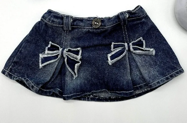 Denim Bow Skirt