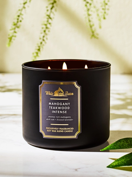 Mahogany Teakwood Intense 3-Wick Candle  | Bath & Body Works