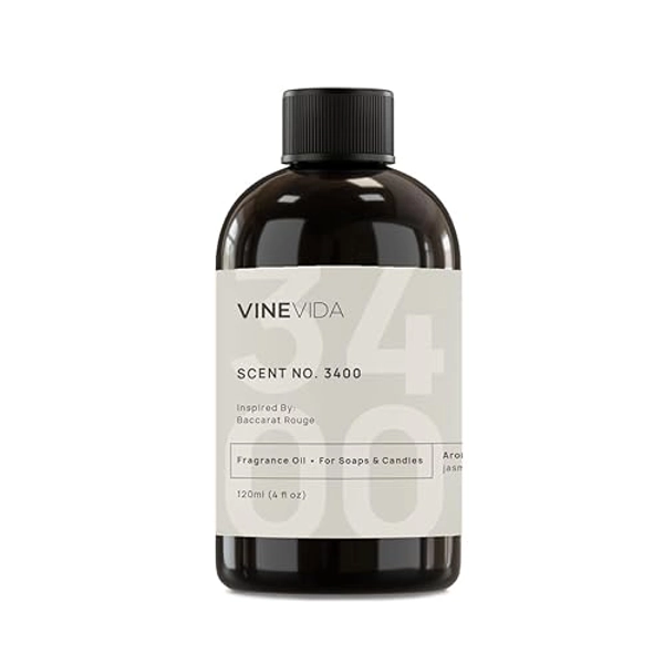 VINEVIDA [4oz] Scent No.3400 Fragrance Oil for Candle Making - Made in USA Candle Scents for Candle Making - Natural Candle Fragrance Oil - Scents for Soap Making - Scent No.3400 - 4 Fl Oz (Pack of 1)