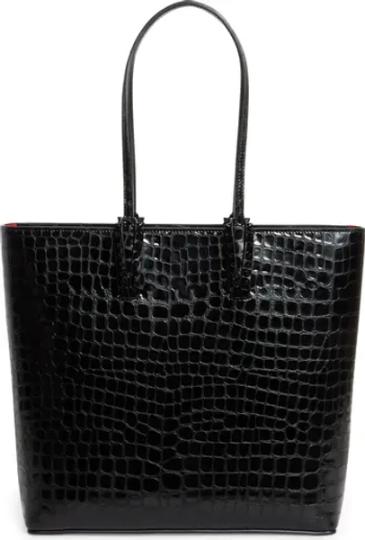 Christian Louboutin Cabata Croc Embossed Leather Tote | Nordstrom