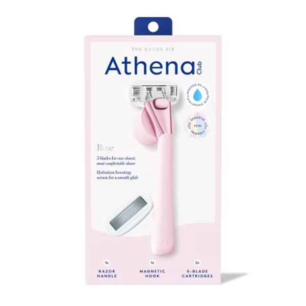Athena Women's 5 Blade Reusable Razor Kit - Rose