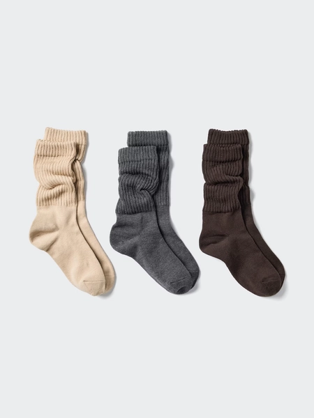 Women's Slouch Socks (3 Pairs) | UNIQLO UK