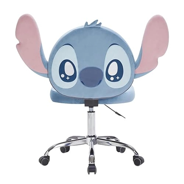 Impressions Vanity Stitch Swivel Vanity Chair with Wheels, Padded Comfy Polyurethane Foam, 360 Degree Spinning, Adjustable Seat Height, Comfortable Makeup Chair for Desk, Office and Home Decor