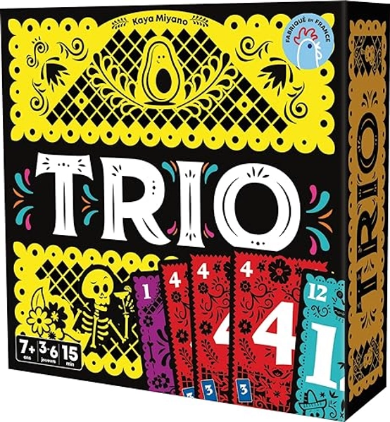 Asmodee - TRIO - Jeu de Cartes Made in France - Récompensé As d'Or 2024 - Jeux de Société pour Famille et Enfants dès 7 Ans - 3 à 6 Joueurs - 15 Min - Version française - Cocktail Games - Trio