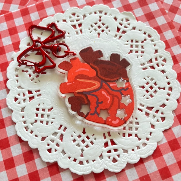 Horror Cute Heart Organ | Keychain Holder | Yami Kawaii, Menhera, Guro, Bloody Cute, Gift