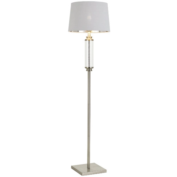 Dorcel Iron & Glass Floor Lamp (Nickel)