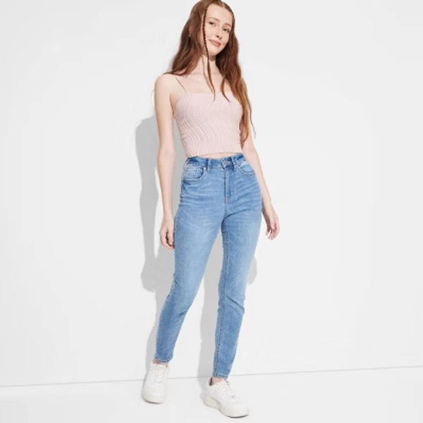 Women's Super-High Rise Skinny Curvy Jeans - Wild Fable™ Medium Wash 4