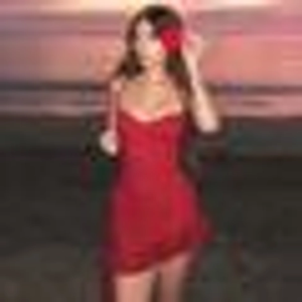 Redequin Ruffle Cami Mini Dress