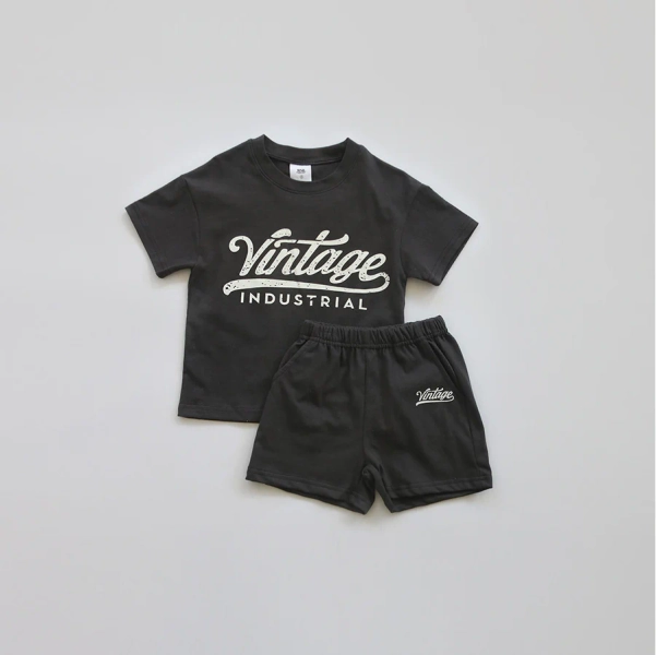 Vintage Set | Black / 6-12 Months