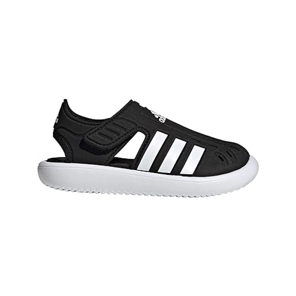 adidas Kids' Summer Closed-Toe Water Sandal - 8 Toddler - Black/White/Black