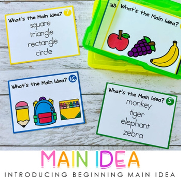 What's the Main Idea? - Introducing Beginning Main Idea