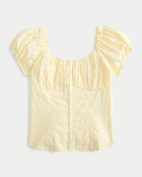 Voile Button-Through Blouse