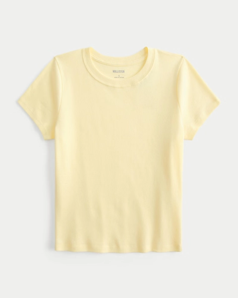 Crew Baby Tee pink maroon yellow and navy