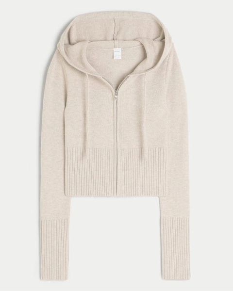 Women's Gilly Hicks Sweater-Knit Zip-Up Hoodie | Women's Sleepwear & Loungewear | HollisterCo.com