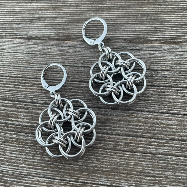 Moonflower Chainmaille Earrings | Default Title