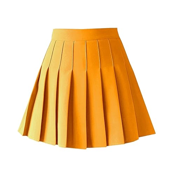 TONCHENGSD Women's High Waist Pleated Mini Skirt Skater Tennis Skirt - Royal Blue XX-Large