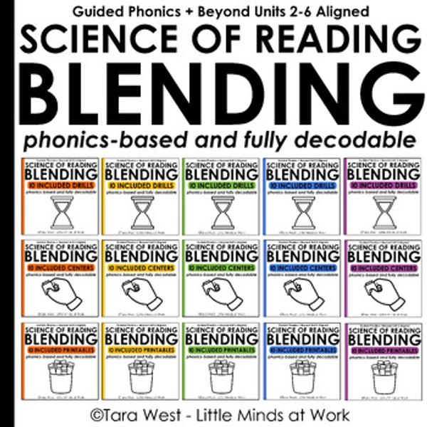 The BIG Blending Bundle (Drills, Centers, Printables) Science of Reading GROWING