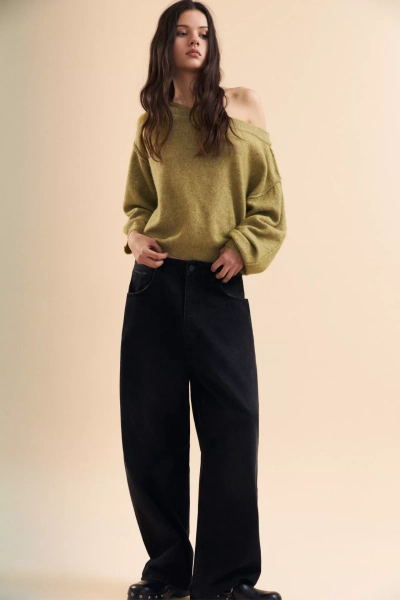 Boatneck knit sweater