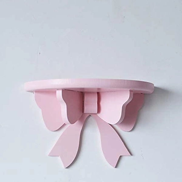 PEXIZUAN Kawaii Wood Floating Shelf Pink Room Decor (Pink) - Pastel Pink