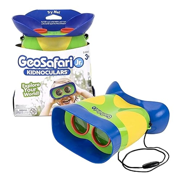 Educational Insights GeoSafari Jr. Kidnoculars - Binoculars for Kids Ages 3+, STEM and Outdoor Toys for Toddlers, Gifts for Toddlers, Stocking Stuffers for Kids - Multi - Jr. Kidnoculars