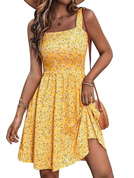 Any brand - Square Neck Sleeveless Midi Sundress