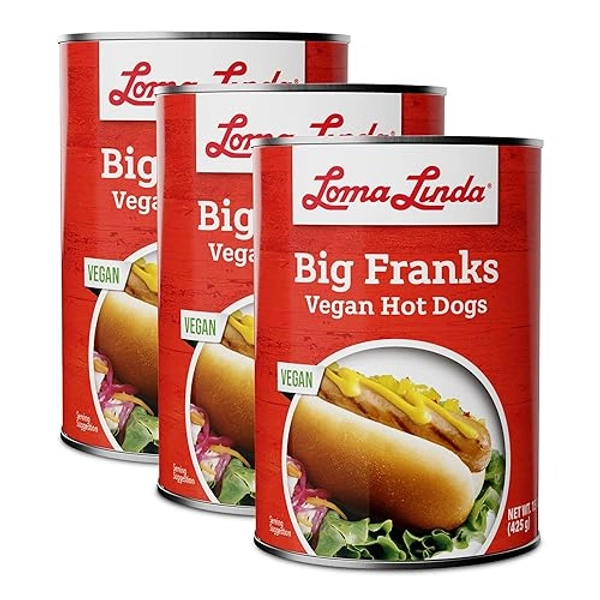 Loma Linda - Plant-Based - Big Franks (15 oz.) (Pack of 3) - 15 Ounce (Pack of 3)