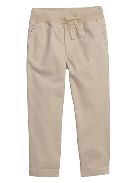 GAP Baby-Boys Rib Waist Pull-on Khaki Chino Pant - 4T - Sand Khaki