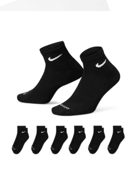 Nike Everyday Plus Cushioned Training Ankle Socks (6 Pairs)