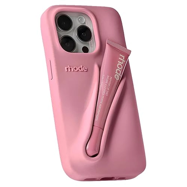 MAYVUL Rhode Lip Case for iPhone 16 Pro | Stylish, Protective Silicone Case for Women & Girls (Pink) - Pink