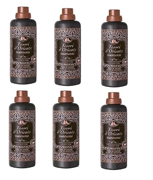 6x Tesori d'oriente Arganöl orange Blumen Hammam Weichspüler aromatischer 750ml