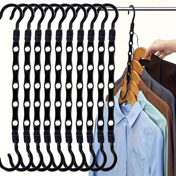 10pcs Magic Hanger - Space Saving Wardrobe Organizer For Heavy Clothes - Sturdy Plastic Multifunctional Hanger For Clothing Stores 2025 - $13.99