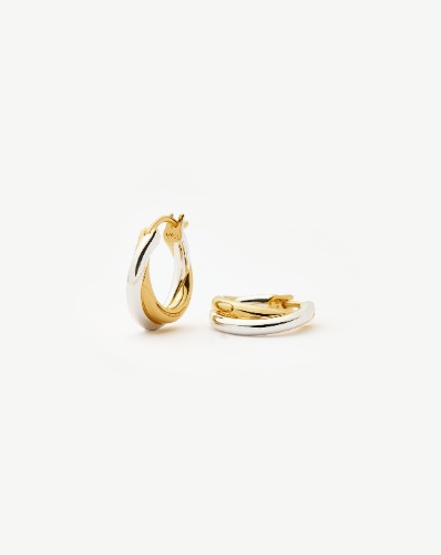 Lucy Williams Entwine Small Hoop Earrings  | Mixed Metal | Mixed Metal
