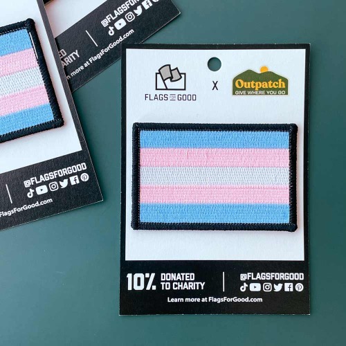 Trans Pride Flag Stick-On Patch | Default Title